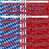 Custom Figure Red-Royal 3D Pattern Design Authentic Baseball Jersey