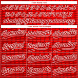 Custom Red Red-White 3D Pattern Design Authentic Baseball Jersey