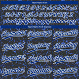 Custom Black Royal-White 3D Pattern Design Authentic Baseball Jersey