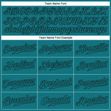 Custom Teal Teal-Black Authentic Baseball Jersey