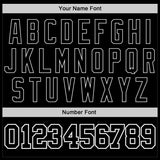 Custom Black Black-White Authentic Throwback Basketball Jersey