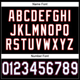Custom Black White-Red Mesh Authentic Football Jersey