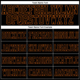 Custom Black Black-Texas Orange Mesh Authentic Football Jersey