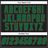 Custom Black Kelly Green-Old Gold Authentic Baseball Jersey
