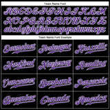 Custom Black Purple-White Authentic Sleeveless Baseball Jersey