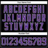 Custom Black Purple-White Authentic Sleeveless Baseball Jersey