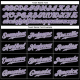 Custom Black Gray-Purple Authentic Sleeveless Baseball Jersey