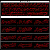 Custom Black Black-Red Authentic Sleeveless Baseball Jersey