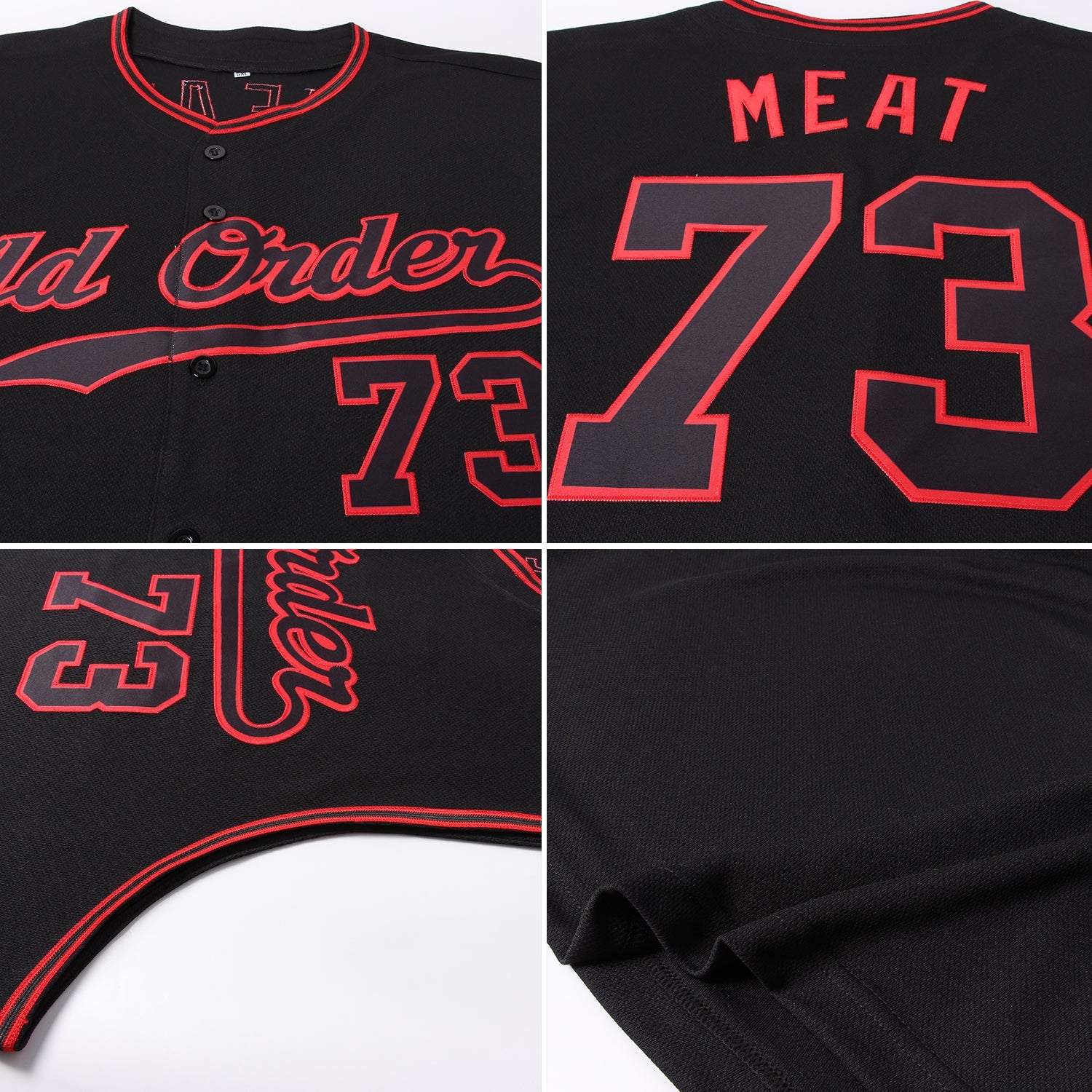 Custom Black Black-Red Authentic Sleeveless Baseball Jersey
