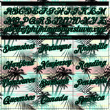 Custom Black Black-Kelly Green 3D Pattern Design Tropical Palm Leaves Authentic Basketball Jersey