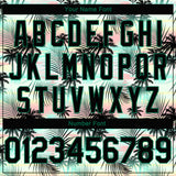 Custom Black Black-Kelly Green 3D Pattern Design Tropical Palm Leaves Authentic Basketball Jersey