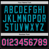 Custom Black Pink-Teal Authentic Throwback Basketball Jersey