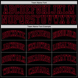 Custom Black Black-Red Authentic Throwback Basketball Jersey