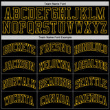 Custom Black Black-Gold Authentic Throwback Basketball Jersey