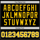 Custom Black Gold-White Authentic Throwback Basketball Jersey