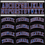 Custom Black Royal-Orange Authentic Throwback Basketball Jersey