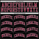 Custom Black Maroon-White Authentic Throwback Basketball Jersey