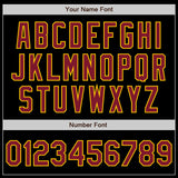 Custom Black Crimson-Gold Authentic Baseball Jersey