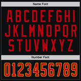 Custom Black Red-Gold Hockey Jersey