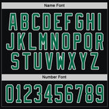 Custom Black Kelly Green-White Hockey Jersey