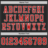 Custom Black Scarlet-White Mesh Authentic Football Jersey