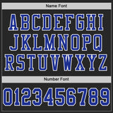 Custom Black Royal-White Mesh Authentic Football Jersey