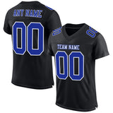 Custom Black Royal-White Mesh Authentic Football Jersey