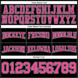 Custom Stitched Black Pink-White Football Pullover Sweatshirt Hoodie