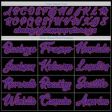 Custom Black Pink-Purple Performance T-Shirt