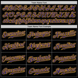 Custom Black Purple-Gold Authentic Baseball Jersey