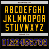 Custom Black Purple-Gold Authentic Baseball Jersey