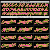 Custom Black Black Neon Green-Pink Authentic Baseball Jersey