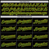 Custom Black Green-Gold Authentic Baseball Jersey