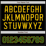 Custom Black Green-Gold Authentic Baseball Jersey