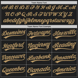 Custom Black Old Gold Authentic Baseball Jersey