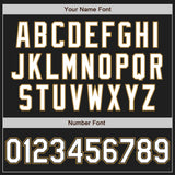Custom Black White-Old Gold Authentic Baseball Jersey