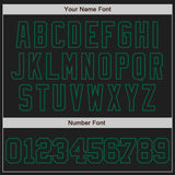Custom Black Black-Kelly Green Authentic Baseball Jersey