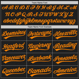 Custom Black Blaze Orange Authentic Baseball Jersey