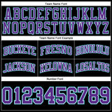 Custom Black Purple-Teal Authentic Throwback Basketball Shorts