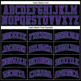 Custom Black Purple-Light Blue Authentic Throwback Basketball Jersey