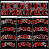 Custom Black Red-White Authentic Throwback Basketball Jersey