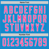 Custom Blue Pink-White Hockey Jersey