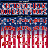 Custom Blue Red-White 3D American Flag Fashion Authentic Baseball Jersey