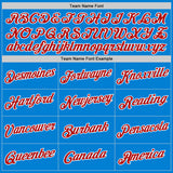 Custom Blue Red-White Performance T-Shirt