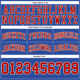 Custom Blue Red-Cream Authentic Throwback Basketball Shorts