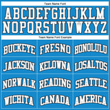 Custom Blue White Gray-Black Authentic Throwback Basketball Jersey
