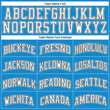 Custom Blue White-Black Authentic Throwback Basketball Jersey