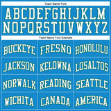 Custom Blue White-Kelly Green Authentic Throwback Basketball Jersey