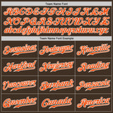 Custom Brown Orange Pinstripe Orange-White Authentic Baseball Jersey