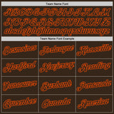 Custom Brown Brown-Orange Performance T-Shirt